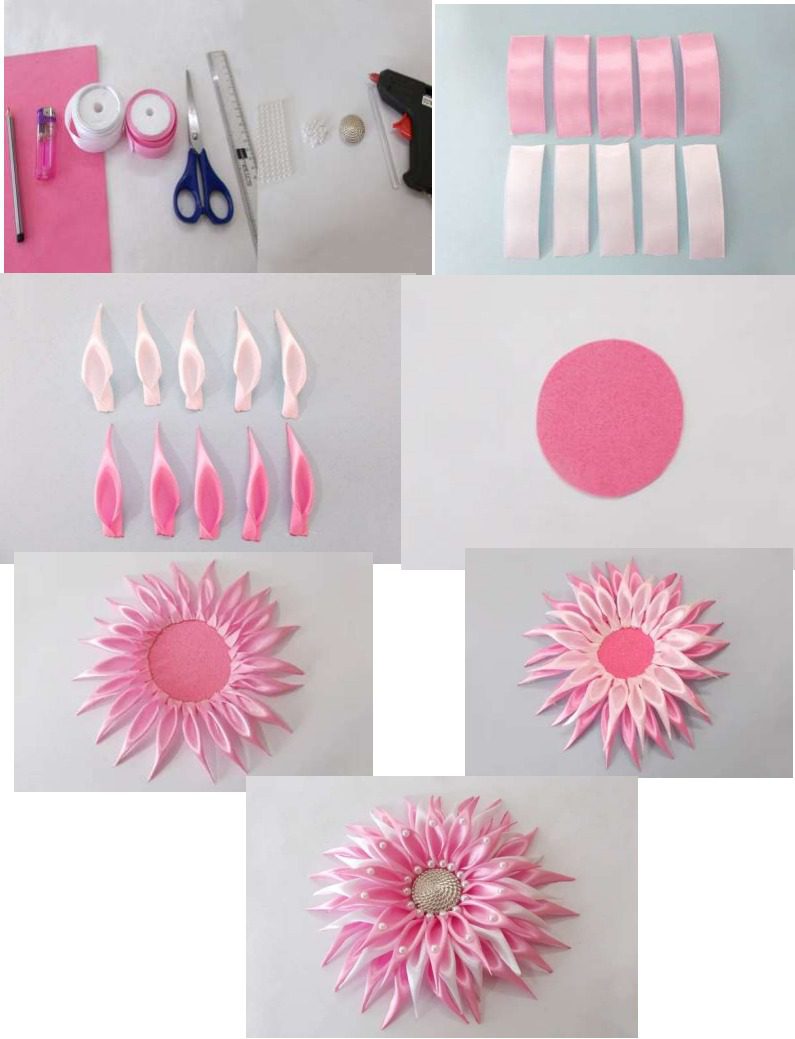 June Flower making June Silk Ribbon Making