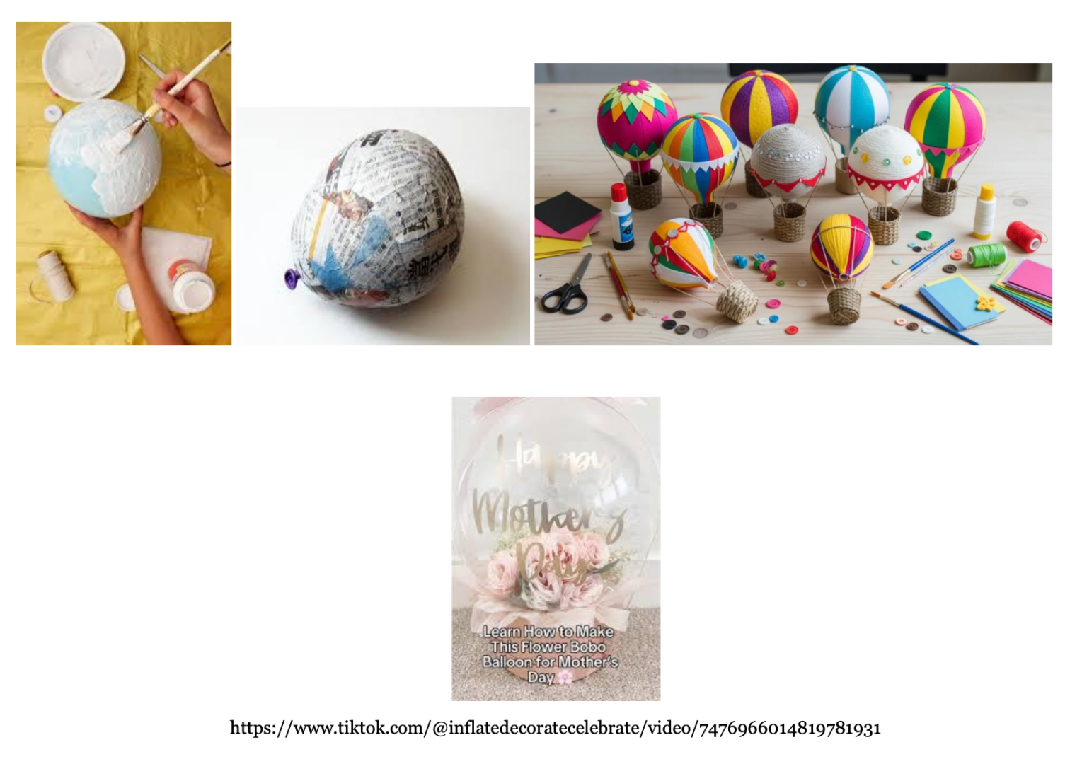 GLUE AND TISSUE PAPER/NEWSPAPER ON BALLOON, AND DECORATE (PAINT/TISSUE PAPER)