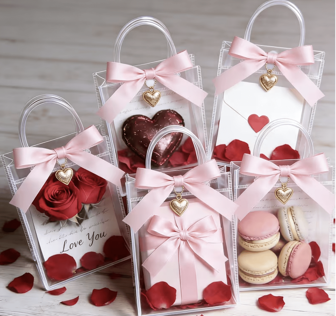 MINI CLEAR BAGS WITH SMALL GIFTS