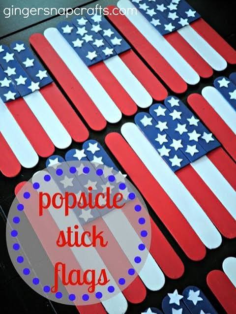 popsickle stick flags